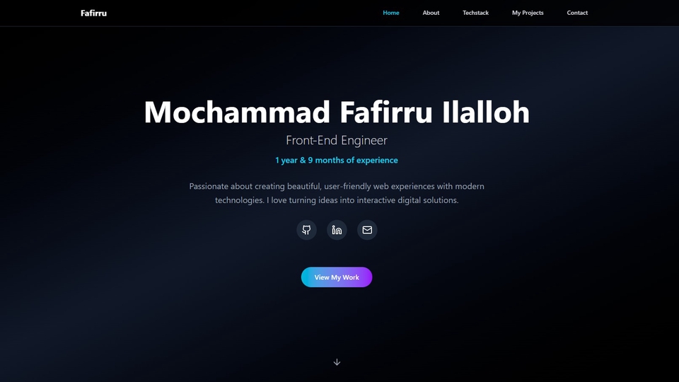 Landing Page Personal Portfolio Modern