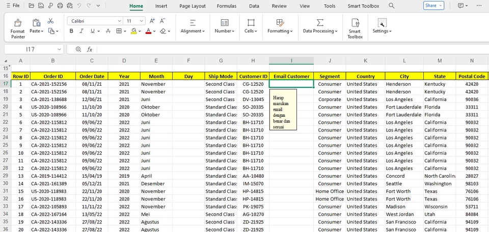 Entri Data - Input Data | Pengolahan data Microsoft Excel - 2