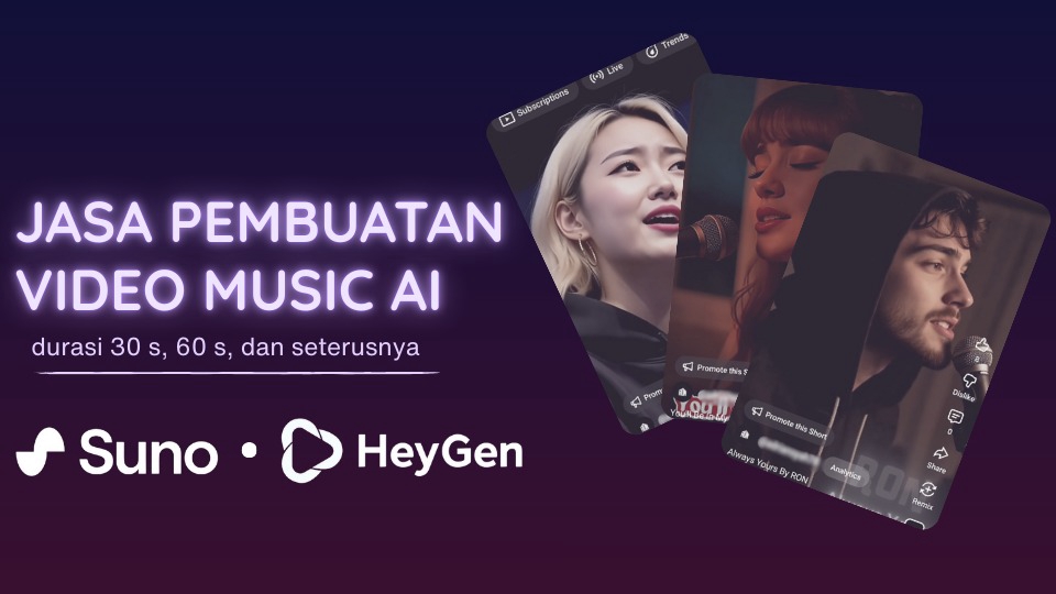 Jasa pembuatan video music AI