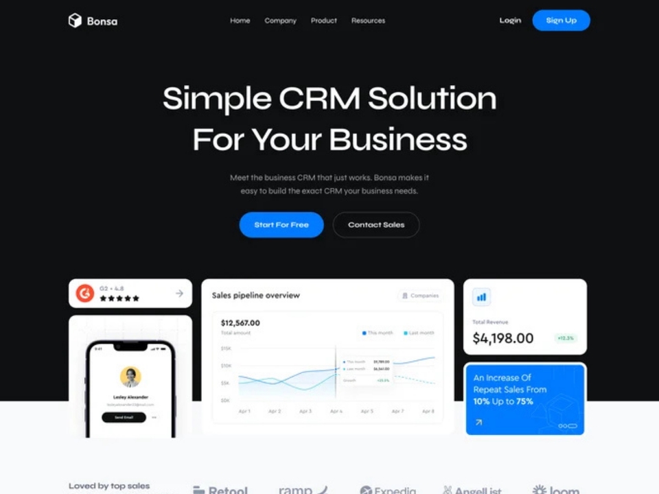 Demo https://uicore.pro/templates/bonsa/