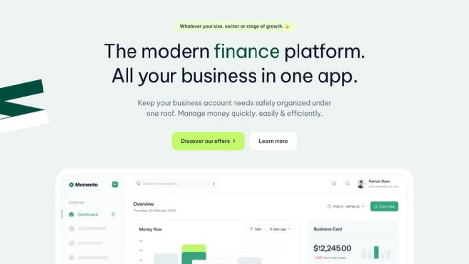 Demo https://uicore.pro/templates/momento/