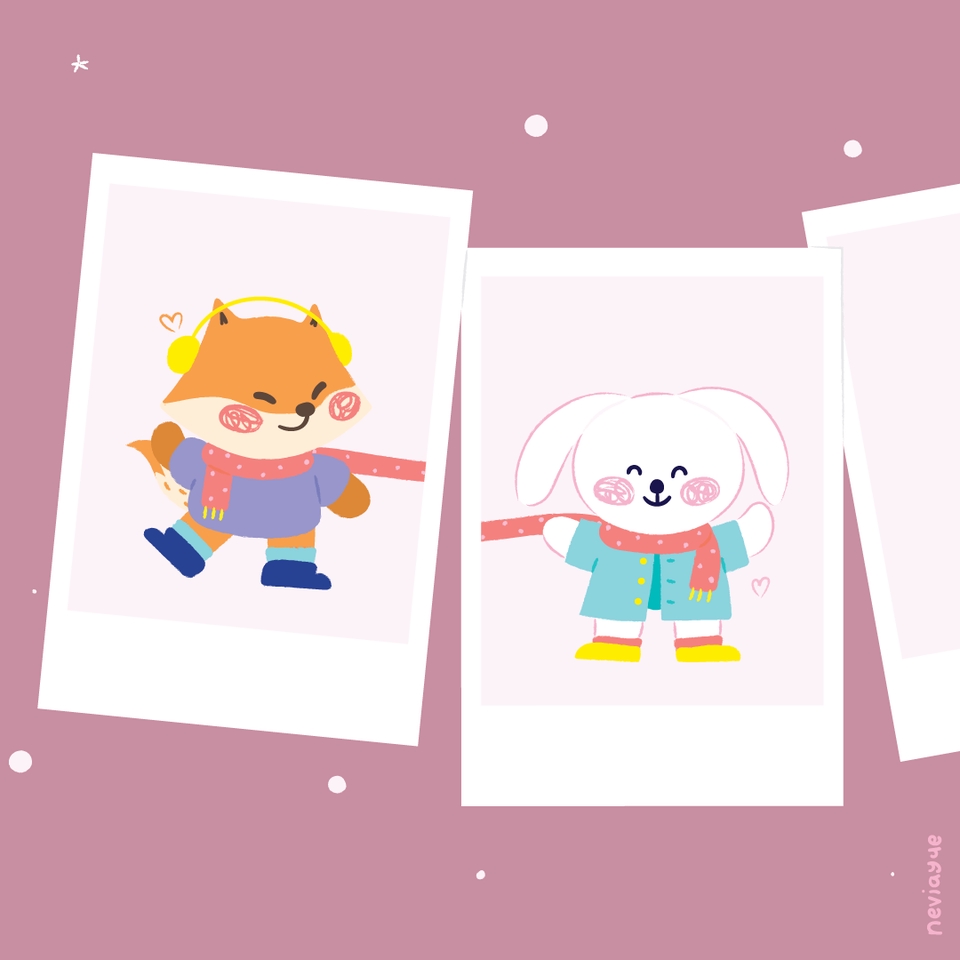 Kartun - Custom Ilustrasi Digital Kartun Hewan Lucu/Cute Cartoon Animals - 2