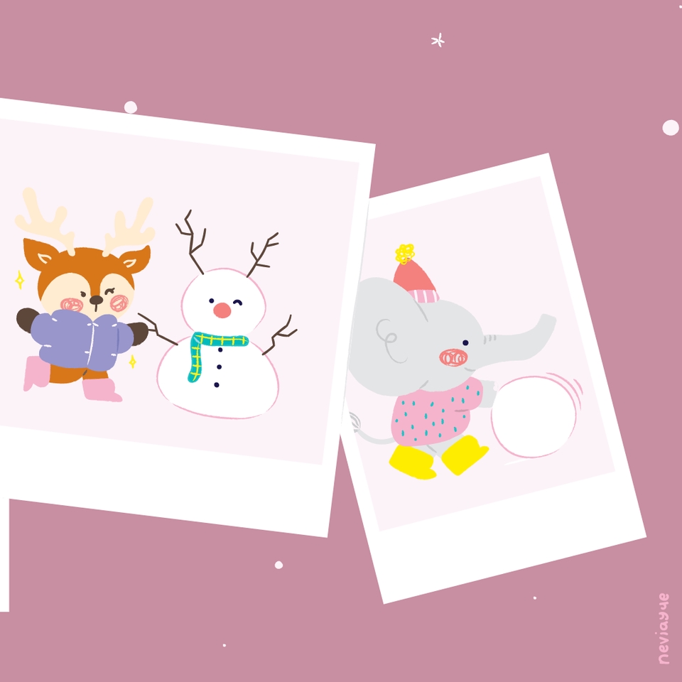 Kartun - Custom Ilustrasi Digital Kartun Hewan Lucu/Cute Cartoon Animals - 4