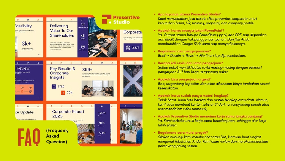 Presentasi - Corporate Presentation Slide Design for Professional & Ready-to-Use - 2