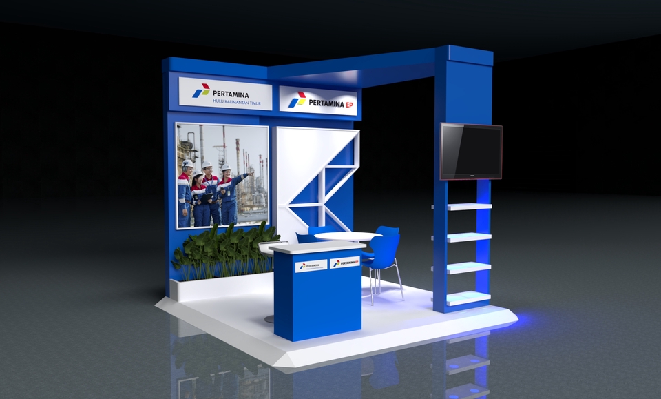 3D Rendering - Jasa Pembuatan 3D Desain Booth Sketchup - 5
