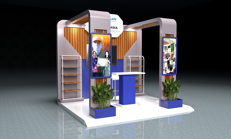 3D Rendering - Jasa Pembuatan 3D Desain Booth Sketchup - 8