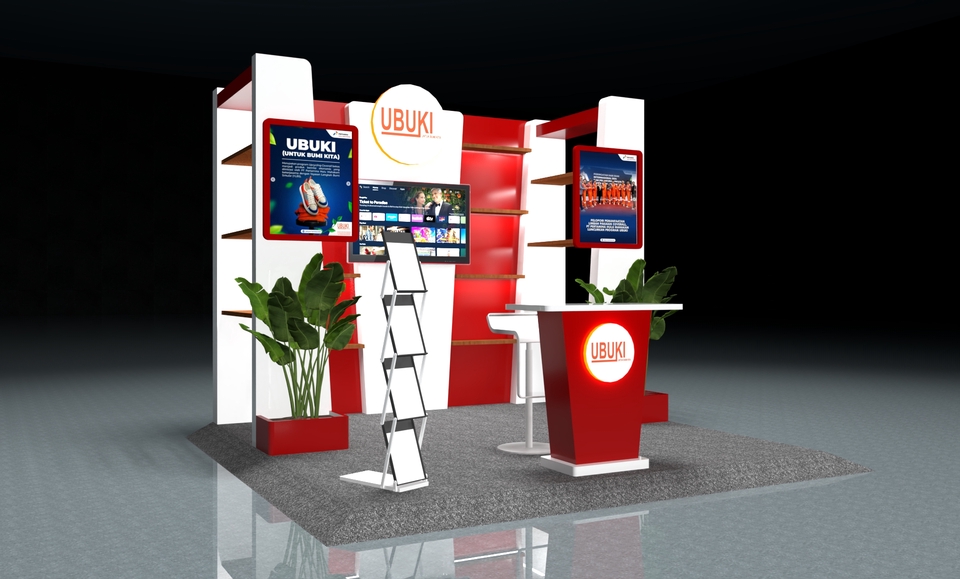 3D Rendering - Jasa Pembuatan 3D Desain Booth Sketchup - 7