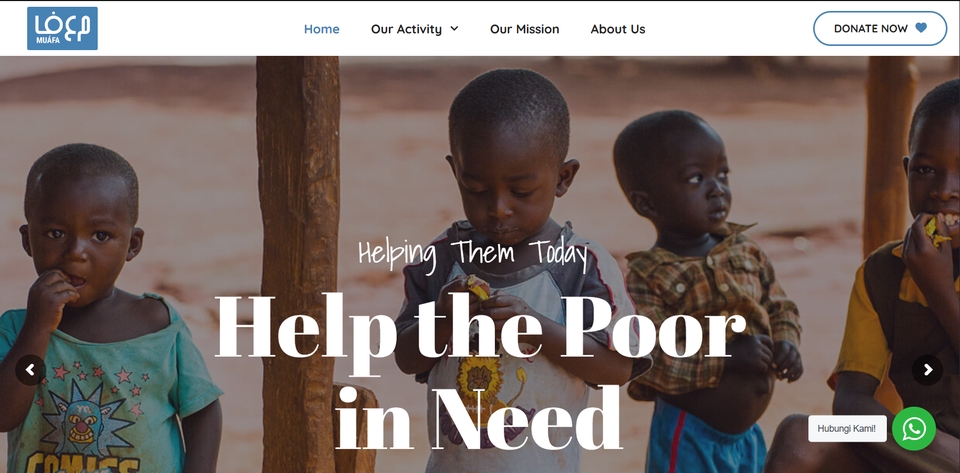 Website Donasi untuk lembaga Muafa dengan wordpress yang terintegrasi dengan payment gateway