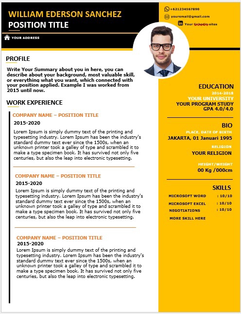 Portfolio & Resume - JASA PEMBUATAN CV CURRICULUM VITAE DAFTAR RIWAYAT HIDUP PROFESIONAL ELEGAN - 2